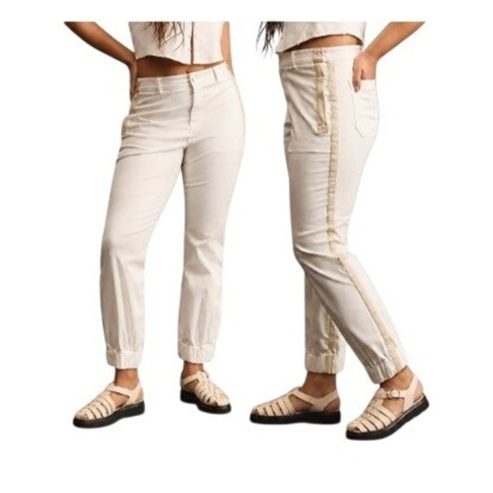 Anthropologie Womens 18W The Richie‎ Side Stripe Slim Jogger Pant (small flaw)